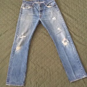 Levi’s 501 naturally distressed  jeans 32X34
